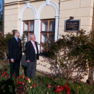 Josef Skála, místopředseda ÚV KSČM a Zdeněk Milata, místopředseda OV Nymburk